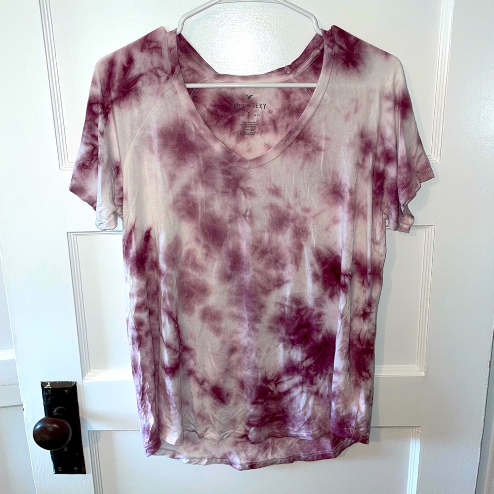 Tie-Dye V-Neck Top